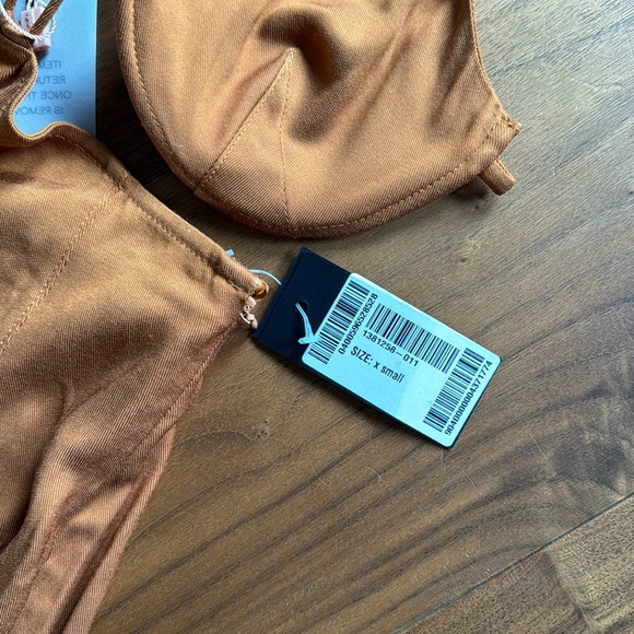 NEW Culta Gaia Kisha Dress / Midi Cutout Dress / Ginger XS - Picture 8 of 9